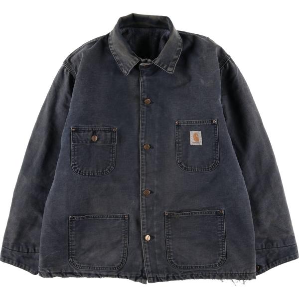 カーハート　ミシガンチョアコート　カバーオール　ハンティング　フェード　ダック地 Carhartt 古着 カーハート ミシガンチョアコート ダックカバーオール