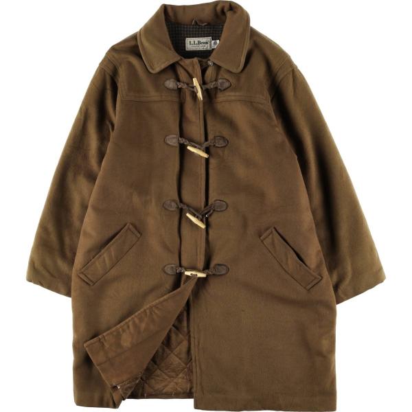 ヴィンテージ古着L.L.Bean エルエルビーン　チェック柄ダッフルコート　L アメリカ製”L.L. Bean” ウールダッフルコート チェックパターン - 古着