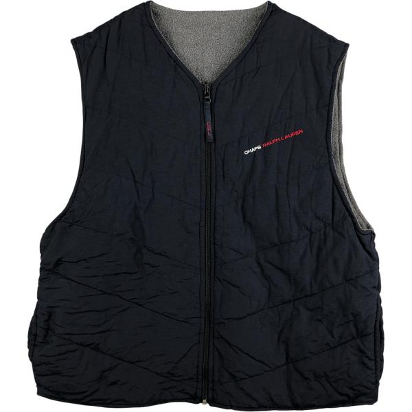 古着 ラルフローレン Ralph Lauren CHAPS チャップス リバーシブル ナイロン×フリースベスト メンズXL相当/eaa595581 古着 ラルフローレン Ralph Lauren CHAPS チャップス リバーシブル