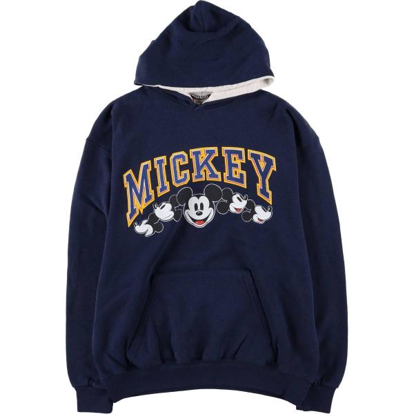 古着 90年代 DISNEY DESIGNS MICKEY MOUSE ミッキーマウス キャラクター スウェットプルオーバーパーカー USA製 メンズL相当 ヴィンテージ/eaa595959 古着 90年代 DISNEY DESIGNS ミッキーマウス キャラクター スウェット