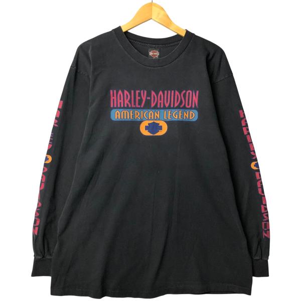 80s90s ハーレーダビッドソン 長袖Tシャツ 古着 90年代 ハーレーダビッドソン Harley-Davidson ロングTシャツ