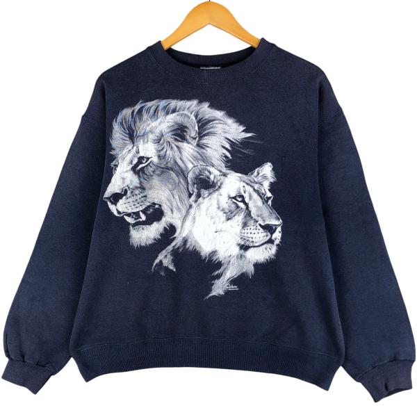 Hanes（ヘインズ） 古着 80年代 青タグ ライオン柄 アニマル