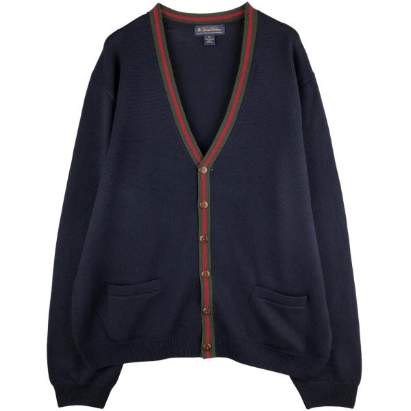 BROOKS BROTHERS 90s コットン カーディガン 刺繍ロゴ XL BROOKS BROTHERS 90s コットン カーディガン 刺繍ロゴ XL