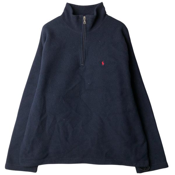 古着 ラルフローレン Ralph Lauren POLO by ハーフジップ フリースプル