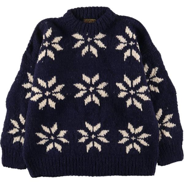 古着 80~90年代 REY WEAR ノルディック柄 スノー柄 雪柄 ハンドメイド