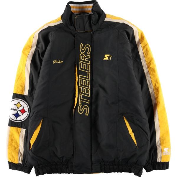 古着 スターター NFL PITTSBURGH STEELERS ピッツバーグスティーラーズ 中綿ジャケット パファージャケット メンズXL相当 /eaa597850