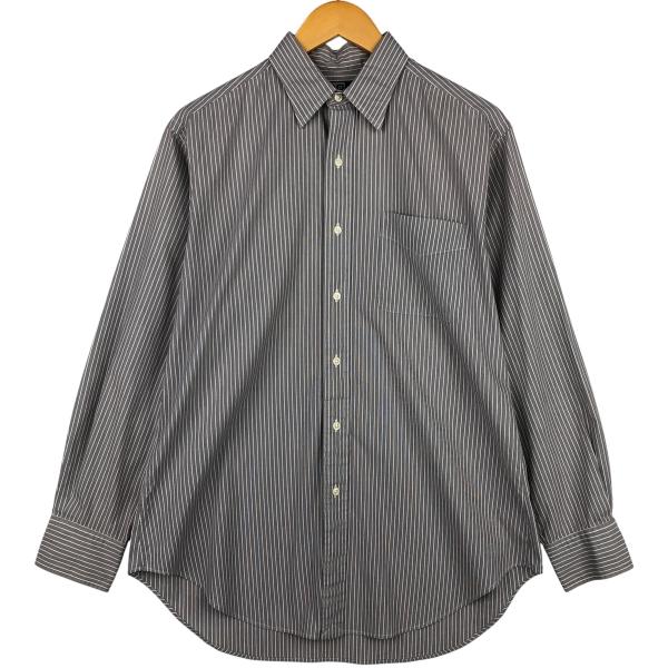 ヴィンテージラルフローレン ポロシャツ グレーと黒のストライプ 古着 ラルフローレン Ralph Lauren POLO by ANDREW 長袖 ストライプ