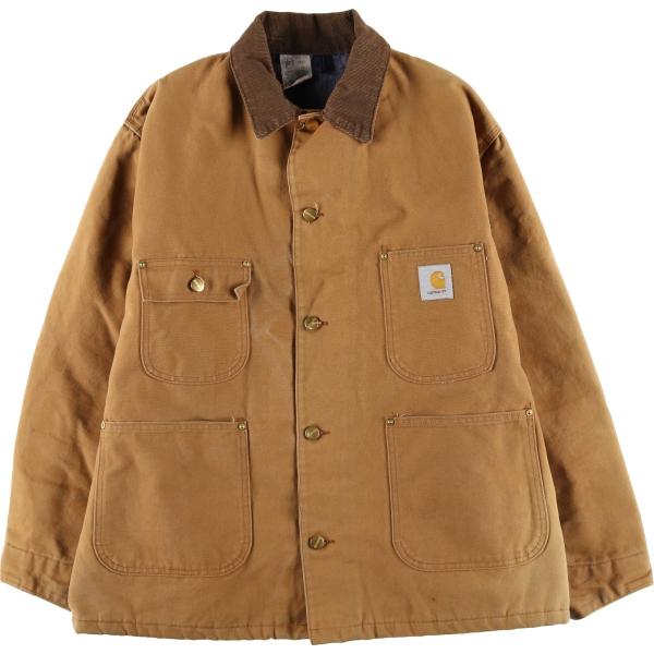 80s USA製 Carhartt ミシガンチョア ダック地 カバーオール Carhartt（カーハート） 古着 80年代 ミシガンチョアコート ダック