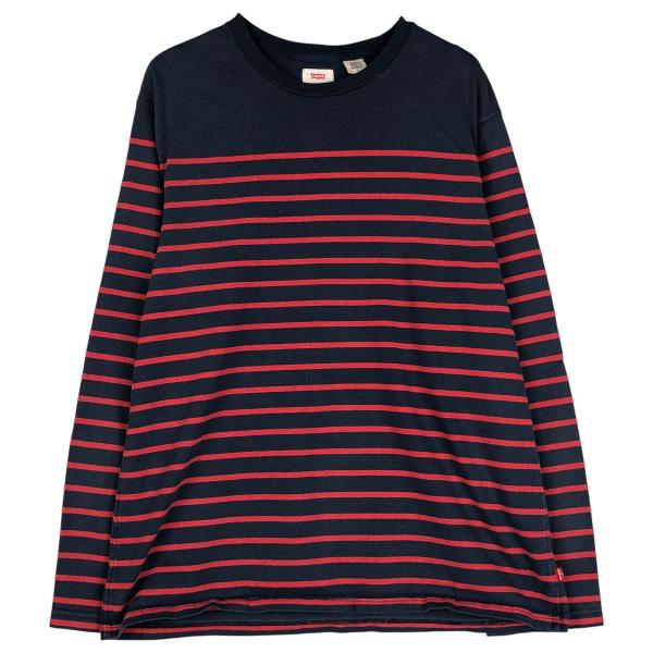 90s Levi’s リーバイス ロンT ボーダー Levi's（リーバイス） 古着 ボーダー柄 ロングTシャツ ロンT メンズL