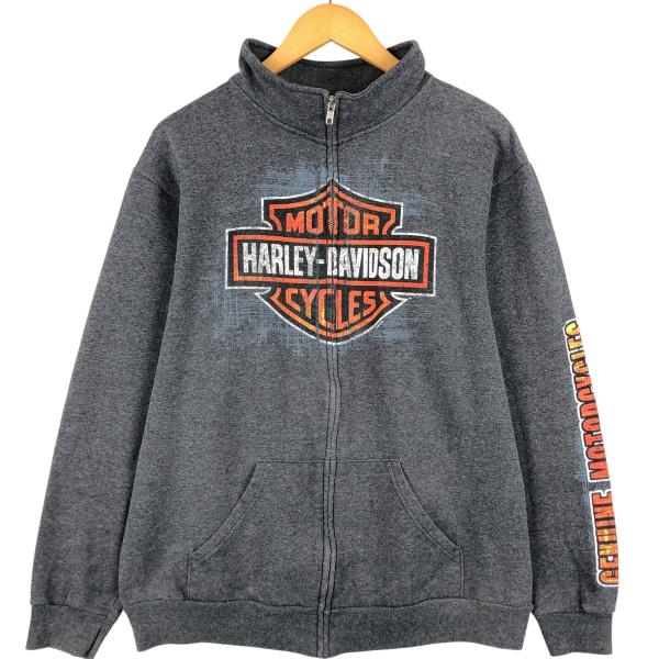 古着 ハーレーダビッドソン Harley-Davidson フルジップスウェットシャツ トレーナー メンズL相当/eaa599420 古着 ハーレーダビッドソン Harley-Davidson フルジップスウェット