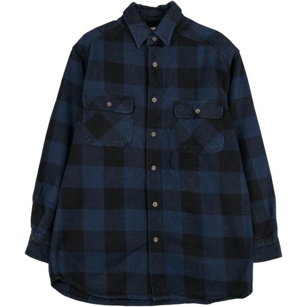 古着 90年代 FIELD N' FOREST バッファローチェック 長袖 ヘビーネル