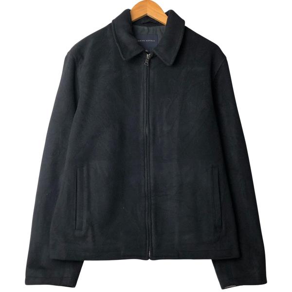 USA古着バナナリパブリック カシミヤ入り高品質ウールジャケット 黒 Lブルゾン BANANA REPUBLIC（バナナリパブリック） 古着 カシミア混 ウール