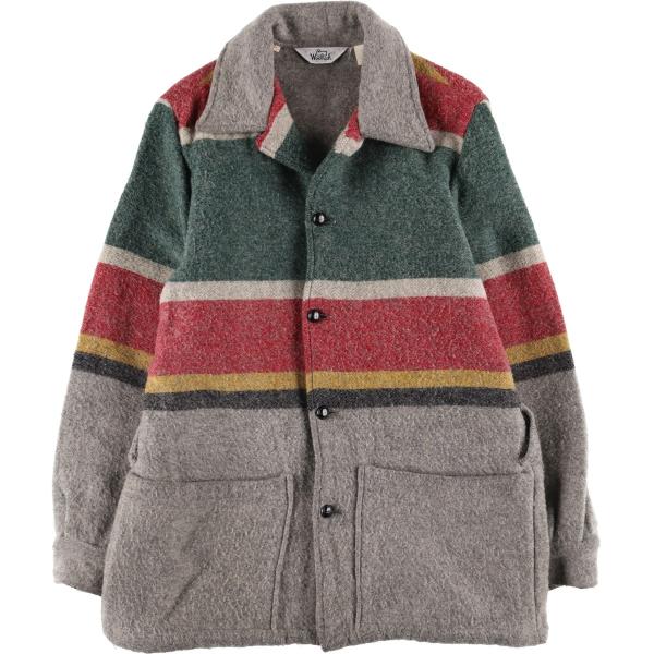 WOOLRICH 古着 70年代 ウールリッチ ウールハーフコート メンズL相当