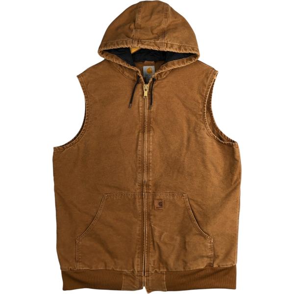 Carhartt（カーハート） 古着 フード付き ダックベスト メンズXL相当