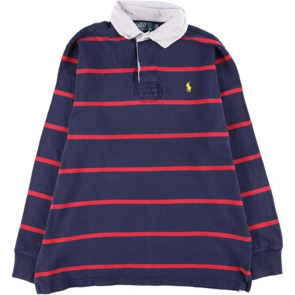 古着 ラルフローレン Ralph Lauren POLO by CUSTOM FIT ボーダー柄