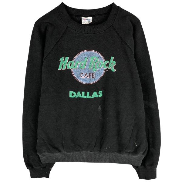 古着 80年代 ヘインズ Hanes HARD ROCK CAFE ハードロックカフェ アドバタイジング スウェットシャツ トレーナー USA製 メンズL相当 ヴィンテージ/eaa483133 Hanes（ヘインズ） 古着 80年代 ハードロックカフェ アドバタイジング