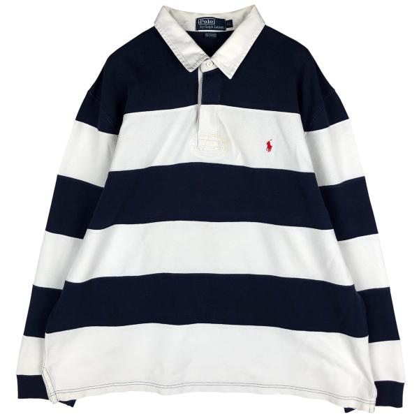 ラルフローレン Ralph Lauren ボーダー長袖 ラガーシャツ XL POLO RALPH LAUREN（ポロ・ラルフローレン） ポロラルフローレン