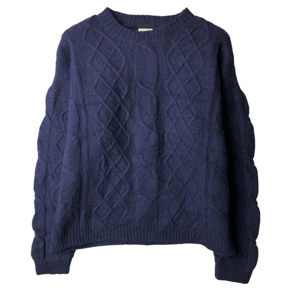 OLD GAP ギャップ ニット セーター 無地 ソリッド 編み込み XL90s GAP（ギャップ） 古着 90年代 オールドギャップ フィッシャーマン