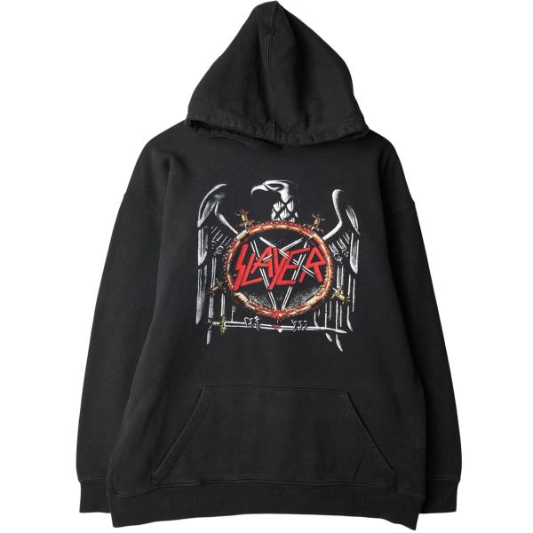 古着 SLAYER スレイヤー 鷲柄 イーグル柄 バンド スウェットプル