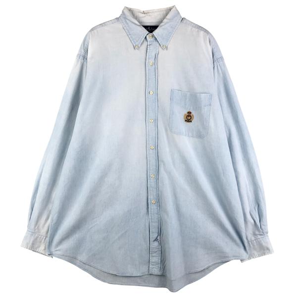 RALPH LAUREN / シャンブレーボタンダウンシャツ/長袖シャツ/XL/CLASSIC FIT/MNBLWOVM2C00191 古着 ラルフローレン Ralph Lauren 長袖 ボタンダウン シャンブレー
