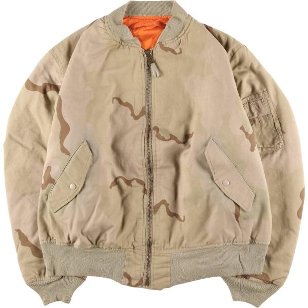 古着 民間品 アルファ ALPHA MA-1タイプ 迷彩柄 3C デザートカモ 中綿