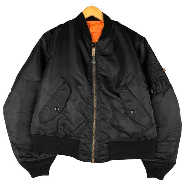 ALPHA USA製 90s フライトジャケット MA-1 ビンテージ ミリタリ 古着 90年代 民間品 アルファ ALPHA MA-1タイプ 中綿入り ミリタリー