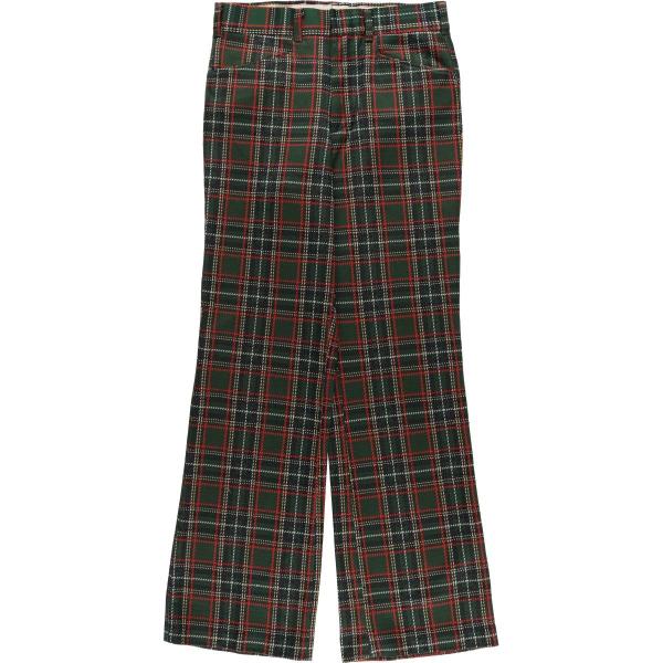 古着 60~70年代 シアーズ Sears KINGS ROAD キングスロード チェック柄 タータンチェック スラックスパンツ メンズw30相当 ヴィンテージ/eaa603323 古着 60~70年代 シアーズ Sears KINGS ROAD キングスロード チェック柄