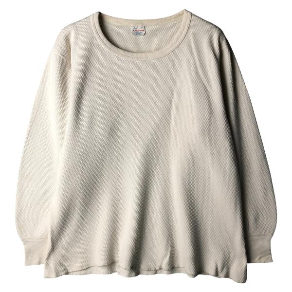80s JOCKEY サーマル ロンT アメリカ製 コットン100% ハニカム 古着 80年代 JOCKEY サーマルロンT ハニカム USA製 メンズXL相当