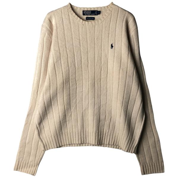 古着 ラルフローレン Ralph Lauren POLO by リブ編み ラムウールニット