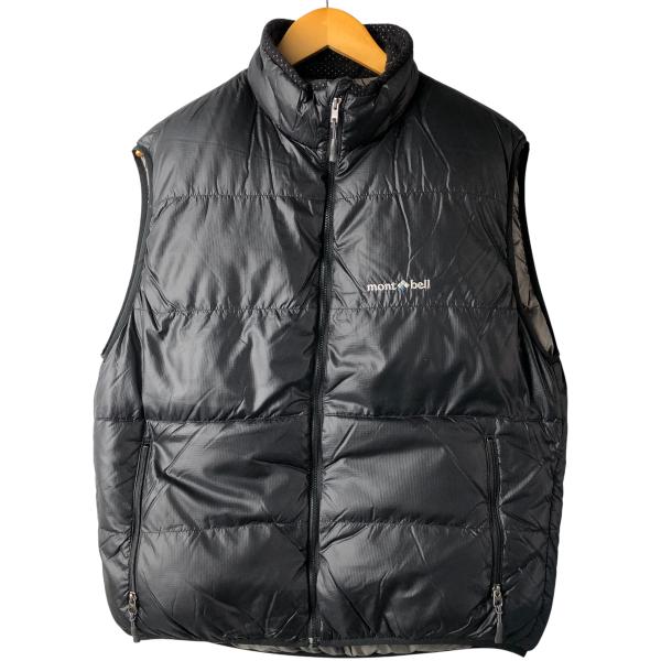希少 古着 90's オールド モンベル ダウンベスト 黒 中古・古着通販】mont-bell (モンベル) ダウンベスト ブラック サイズ