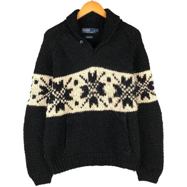 古着 ラルフローレン POLO by Ralph Lauren HAND KNIT スノー柄 雪柄