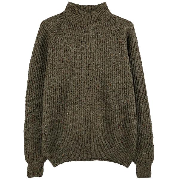 古着 80年代 バナナリパブリック BANANA REPUBLIC カラーネップ ハイネック リブ編み コットンニットセーター メンズS相当 ヴィンテージ/eaa604447 BANANA REPUBLIC（バナナリパブリック） 古着 80年代 カラーネップ