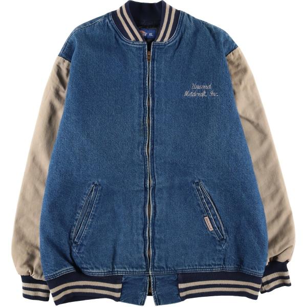 Dickies（ディッキーズ） 古着 中綿入り デニムスタジャン バーシティ