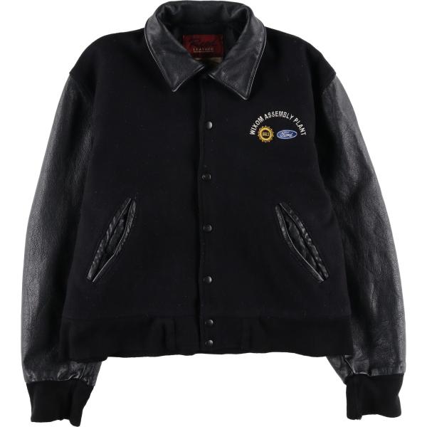 古着 80~90年代 Reed Ford フォード 襟付き 袖革ウールボタン