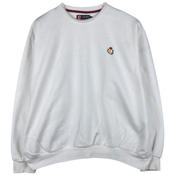 古着 ラルフローレン Ralph Lauren CHAPS チャップス ヘリンボーン ワンポイントロゴスウェットシャツ トレーナー メンズXL相当/eaa605176 古着 ラルフローレン Ralph Lauren CHAPS チャップス ヘリンボーン