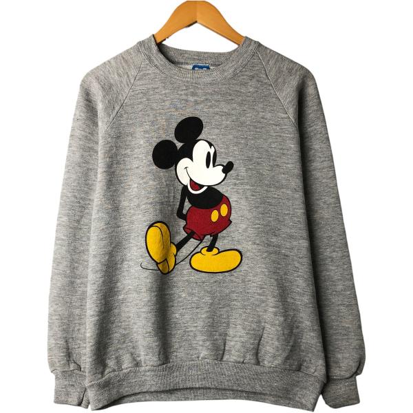 【80sヴィンテージ】ミッキー マウス　バイカラースウェットシャツ　薄手　古着 80sヴィンテージ】ミッキー マウス バイカラースウェットシャツ 薄手