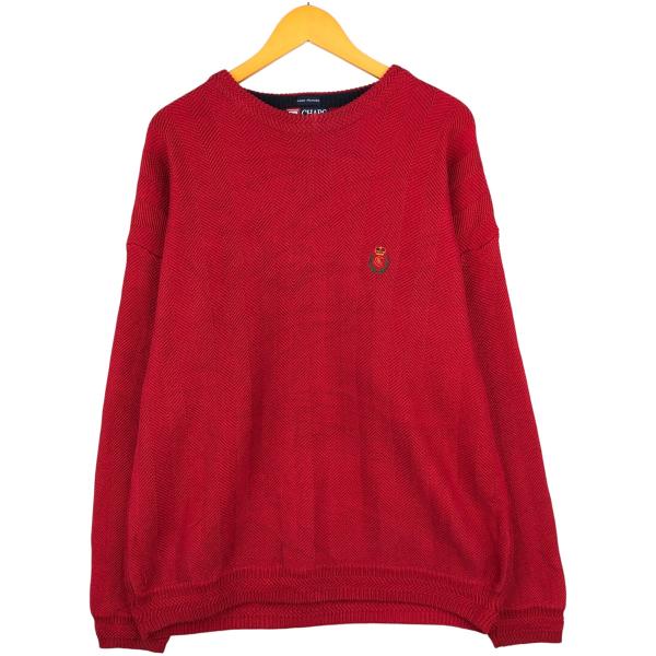 古着 ラルフローレン Ralph Lauren CHAPS チャップス ヘリンボーン コットンニットセーター メンズL相当/eaa605853 古着 ラルフローレン Ralph Lauren CHAPS チャップス ヘリンボーン
