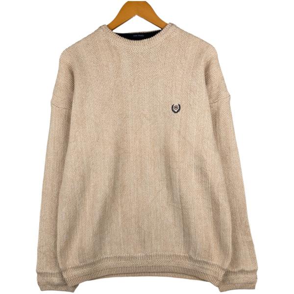 古着 ラルフローレン Ralph Lauren CHAPS チャップス ヘリンボーン コットンニットセーター メンズL相当/eaa605885 古着 ラルフローレン Ralph Lauren CHAPS チャップス ヘリンボーン