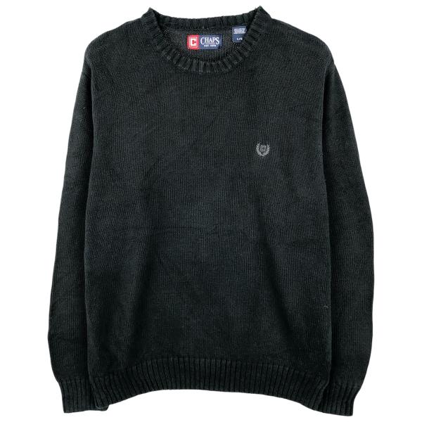 トップス 90s CHAPS RALPH LAUREN black watch knit 古着 ラルフローレン Ralph Lauren CHAPS チャップス コットンニット