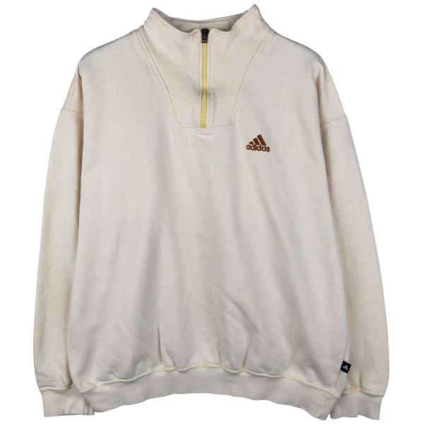 古着 90年代 アディダス  ハーフジップスウェットシャツ トレーナー メンズXL相当 ヴィンテージ/eaa606041 adidas（アディダス） 古着 90年代 ハーフジップスウェットシャツ