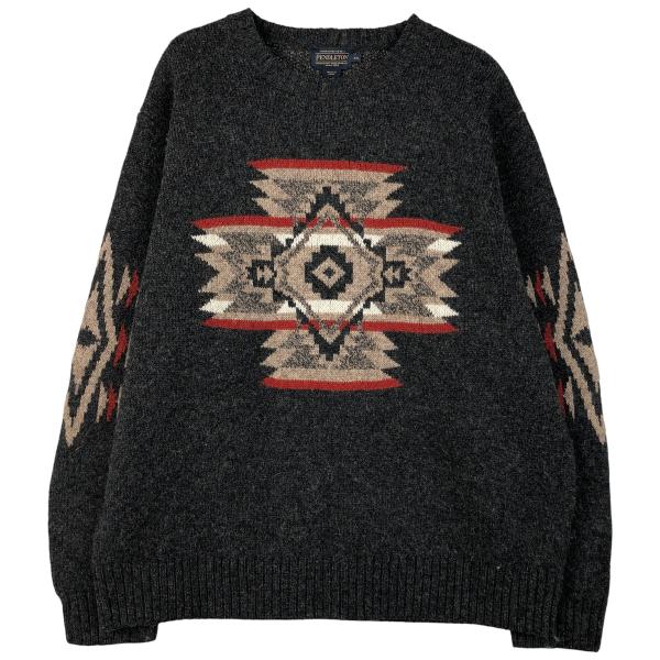 ✨激レア✨ PENDLETON 60s 70s ニットベスト USA製 総柄 PENDLETON（ペンドルトン） 古着 総柄 ネイティブ柄 ウールニット