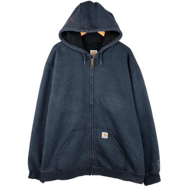 Carhartt ジップパーカー Carhartt（カーハート） 古着 スウェットフルジップパーカー メンズXL