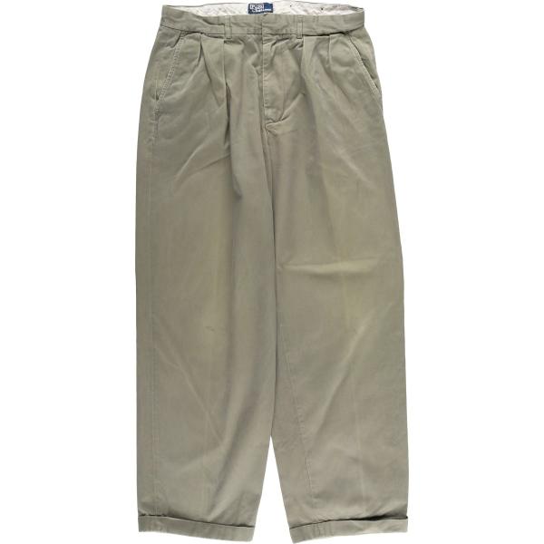 古着 ラルフローレン Ralph Lauren POLO by ツータック チノパンツ