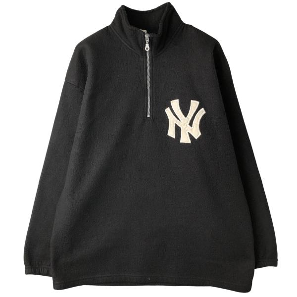 古着 MLB NEWYORK YANKEES ニューヨークヤンキース ハーフジップ フリースプルオーバー メンズXL相当 ヴィンテージ/eaa606820 古着 MLB NEWYORK YANKEES ニューヨークヤンキース ハーフジップ