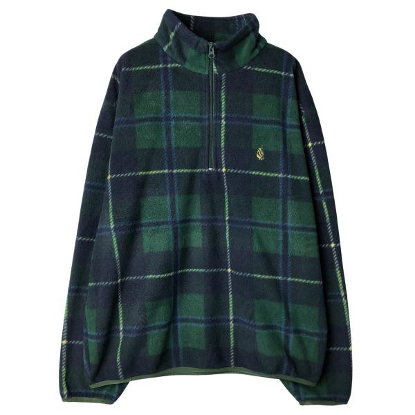 NAUTICA（ノーティカ） 古着 90年代 チェック柄 ハーフジップ フリース
