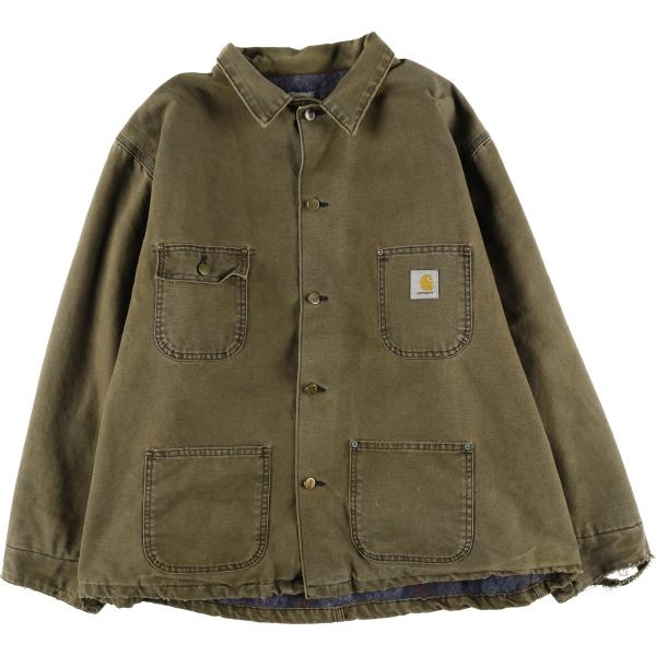 レアサイズМ　Carhartt　ミシガンチョアコート　MDT 美品】USA製 カーハート ミシガンチョアコート ネイビー C02 MDT L