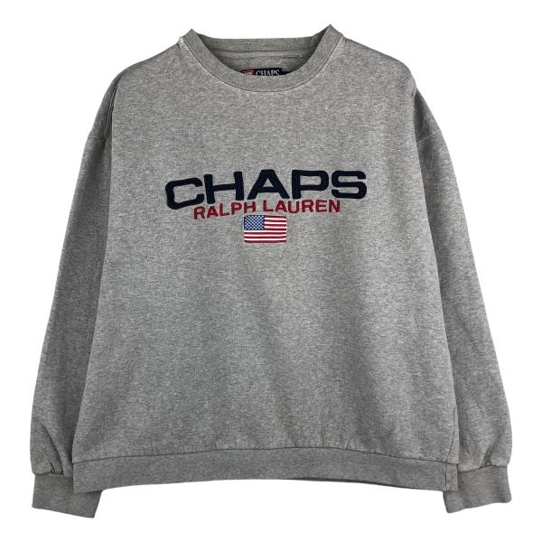 チャプス CHAPS スウェット トレーナー XL USA ボーダー アメカジ 古着 ラルフローレン Ralph Lauren CHAPS チャップス 星条旗柄 ロゴ