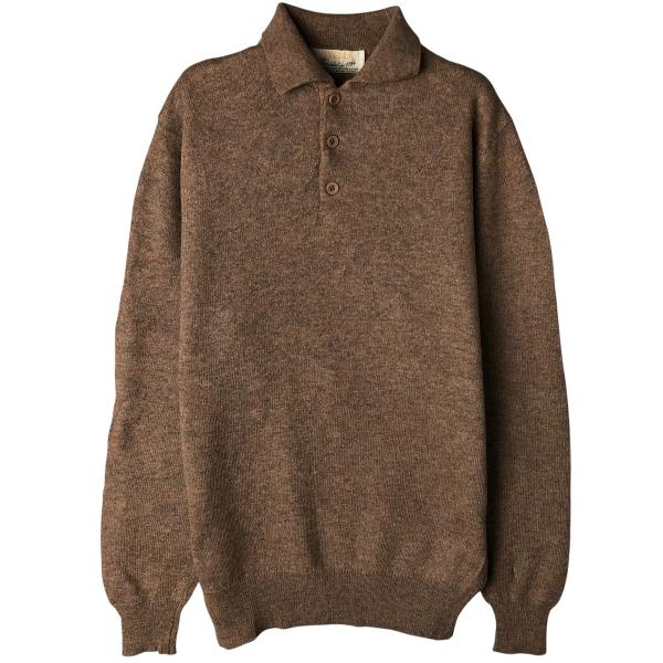 古着 VIYELLA ポロニットセーター 英国製 メンズS相当 ヴィンテージ