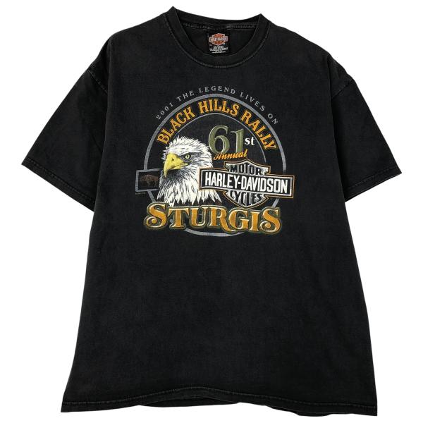 古着 00年代 ハーレーダビッドソン Harley-Davidson 鷲柄 イーグル柄