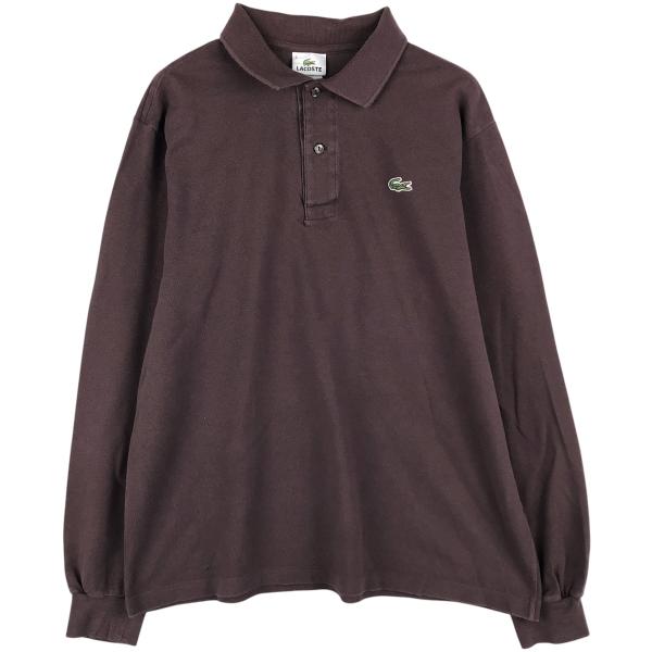 CHEMISE LACOSTE フランス製 長袖 ポロシャツ LACOSTE（ラコステ） 古着 フランス企画 長袖 ポロシャツ 5 メンズL